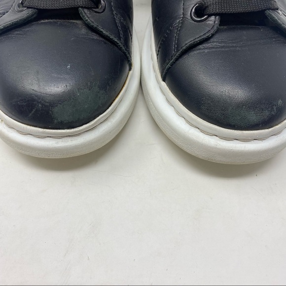 Alexander McQueen Larry Black Leather Platform Sneakers Size 41 - Picture 8 of 13